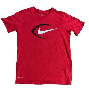 Red Nike Short Sleeve Tee for Kids